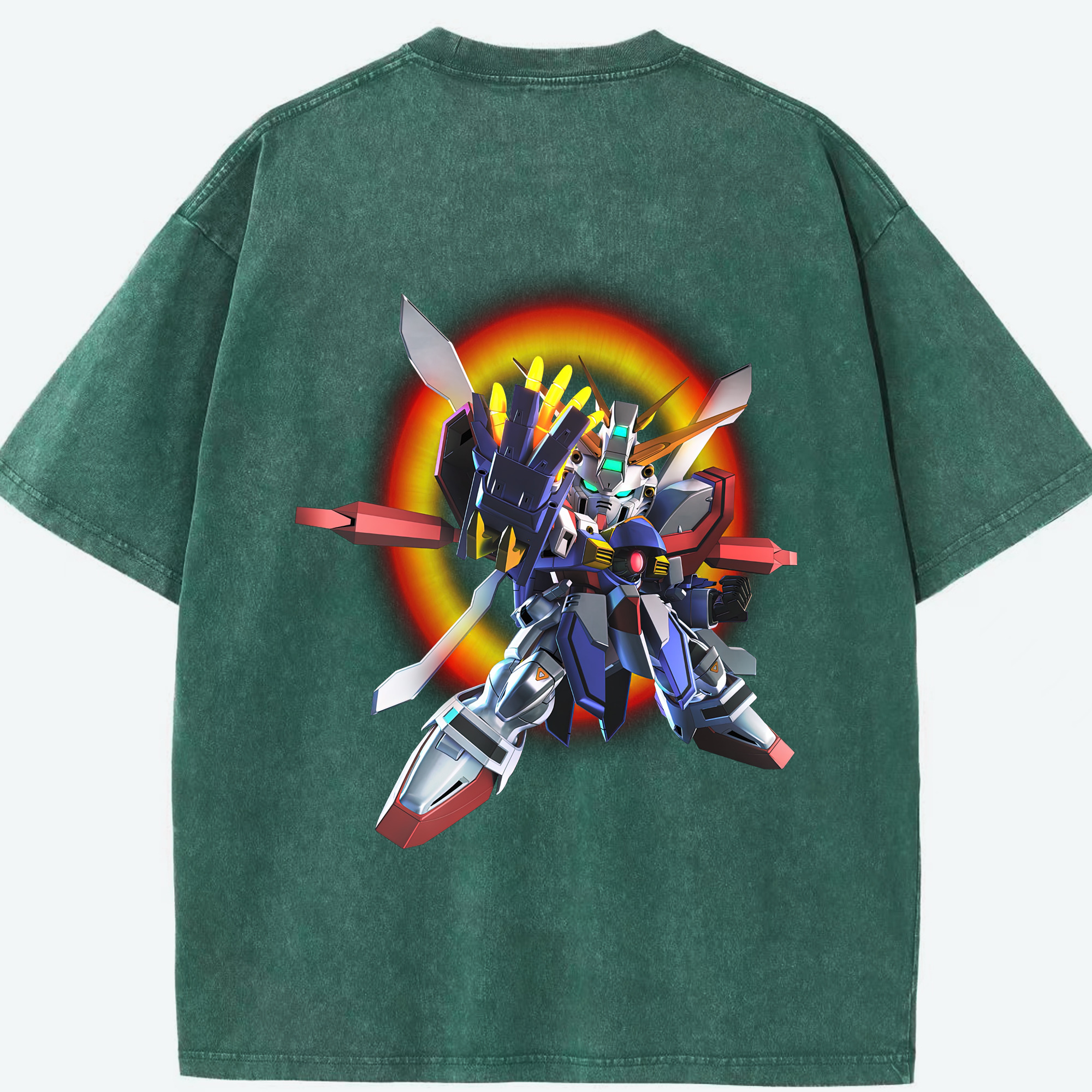 （画像用） 機動戦士ガンダム Mobile Suit Gundam 綿100% ヴィンテージ風 半袖Tシャツ（背面プリント）